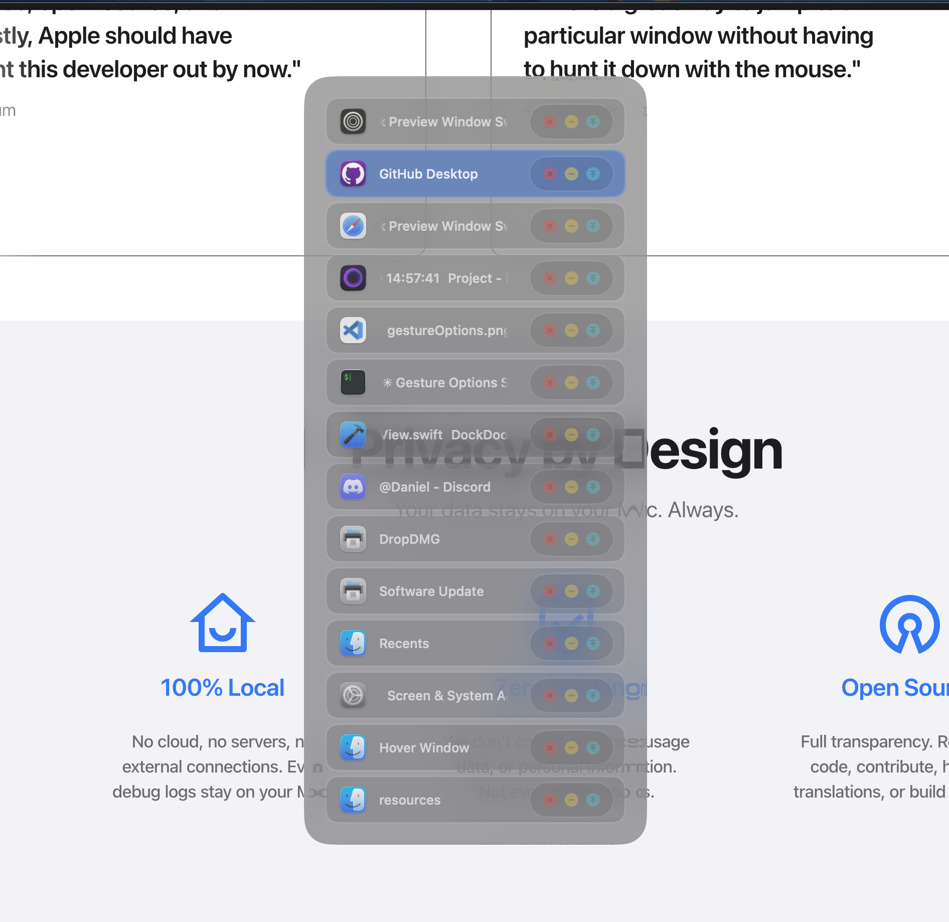 Compact list view